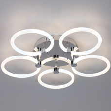Люстра Elight 7782 5 200W CHROME LED 3000K-6500K ПДУ D720 (БЕСКАРКАСНАЯ)